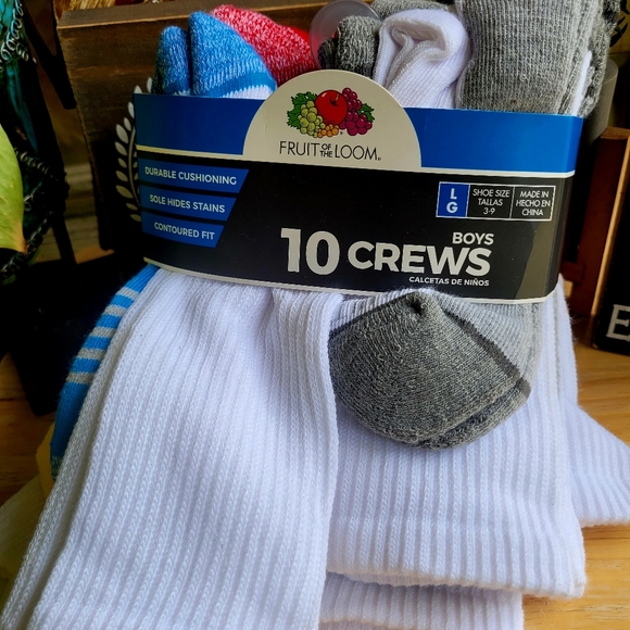 Fruit Of The Loom Boys Crew Socks - Picture 8 of 10